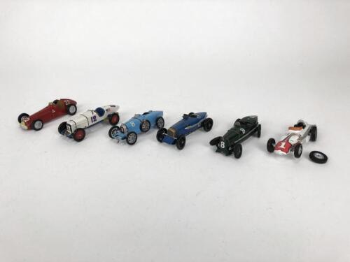 VINTAGE RACING: Group of approx 1:43 scale white metal vintage racing cars produced by FM. (NB description)