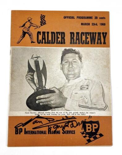 BEECHEY: 1969 Calder Raceway official program signed by&nbsp;Norm Beechey on cover.&nbsp;&nbsp;