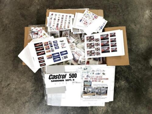 KITS: Large box of 1:18 scale unbuilt garage and other accessories hobby kits. (NB description)