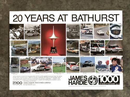 BATHURST: A poster depicting 20 years at Bathurst; 70 cm wide, 50cm high.