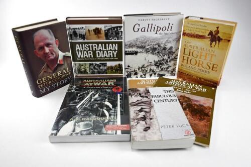 AUSTRALIAN WAR BOOKS: An interesting group of Australian war publications. 'Gallopi - the fatal shore' by Harvey Broadbent