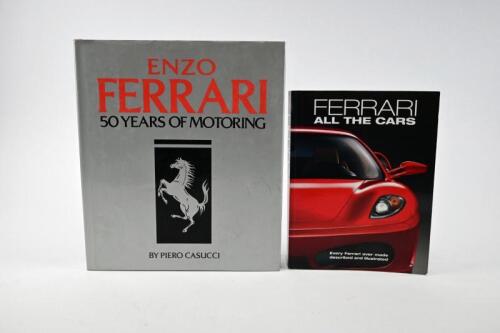 FERRARI: Two Ferrari publications. 'ENZO FERRARI' hardcover book by Piero Casucci
