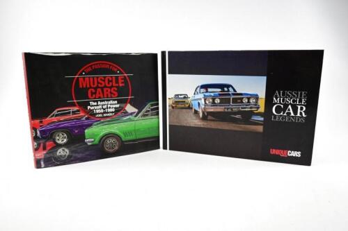 MUSCLE CARS: Two hardcover books detailing Muscle Cars