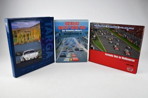 AUSTRALIAN RACING/EVENTS: Three hardcover books detailing Australian racing and events. 'TARGA Tasmania 1992 - 2001 The First 10 Years' hardcover book