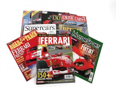 FERRARI: A collection of Ferrari related magazines. 'ferrari World' issues