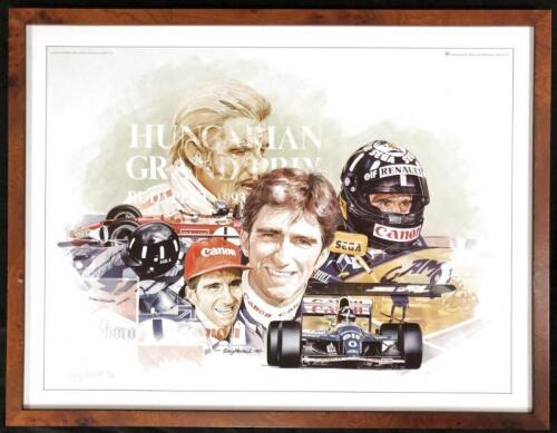 HILL: A Craig Warwick print depicting the Hill F1 racing dynasty. L.E 76/500