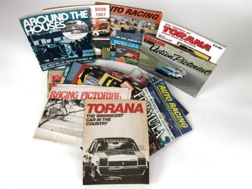 CAR MAGAZINES: An assortment of car magazines including 'New Zealand Motor Racing 1965', 'Torana - The Winningest Car In The Country', 'CRASH!' No.3; and others.