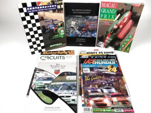 MAGAZINES: A collection of various magazines including Macau Grand Prix Official magazine