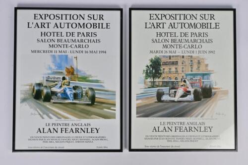 PRINTS: Two Alan Fearnley Exhibition of Motoring Art Posters. 1992 & 1994