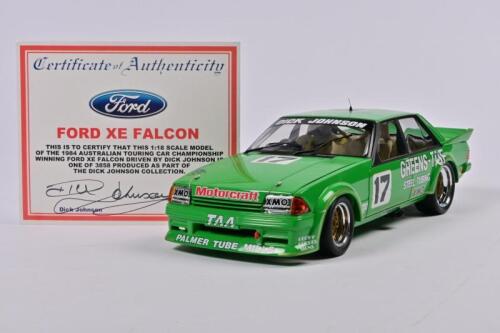 FORD/JOHNSON: 1:18 scale 1984 Dick Johnson Ford Falcon XE produced by Biante, with signed CoA. (NB description)