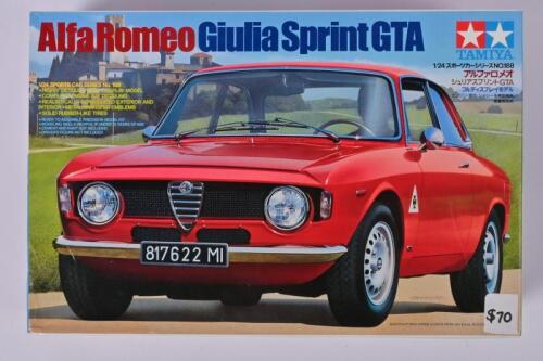 ALFA ROMEO: A Tamiya 1:24 scale Alfa Romeo Giulia Sprint GTA plastic model kit