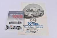 MERCEDES-BENZ: 'MERCEDES-BENZ GRAND PRIX RACE CARS 1934-1955' hardcover book by Louis Sugahara. With '50 Years' Mercedes-Benz racing poster