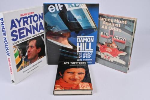 FORMULA 1 DRIVERS: A collection of books detailing the careers of various Formula 1 drivers. Hill, Hunt, Siffert, Senna books
