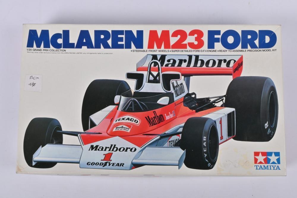 McLAREN: A Tamiya 1:20 scale McLaren M23 Ford plastic model kit