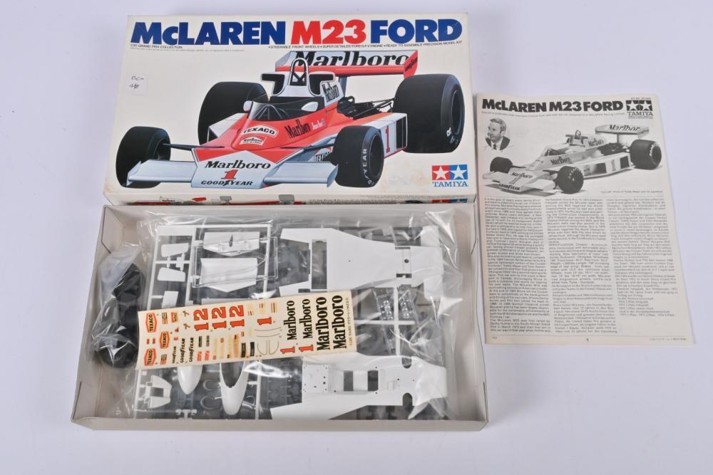 McLAREN: A Tamiya 1:20 scale McLaren M23 Ford plastic model kit