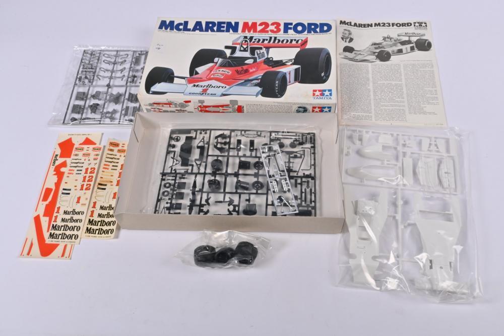 McLAREN: A Tamiya 1:20 scale McLaren M23 Ford plastic model kit