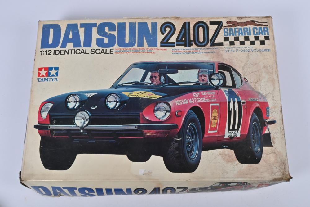 Two boxed Tamiya plastic model racing car kits to include 1/12 No