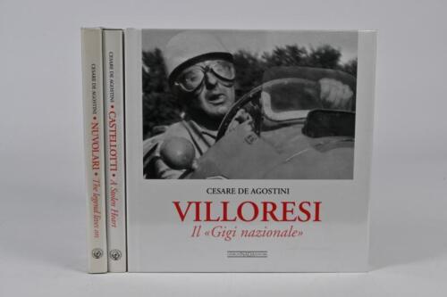 RACING DRIVERS: Three hardcover books by Cesare De Agostini covering the racing careers of early racing car drivers. Castellotti, Nuvolari, Villoresi books