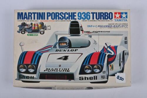 PORSCHE: A Tamiya 1:24 scale Martini Porsche 936 Turbo plastic model kit