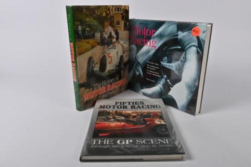 MOTOR RACING: Three hardover books detailing motor racing history. 'The History of Motor Racing' hardcover book by William Boddy