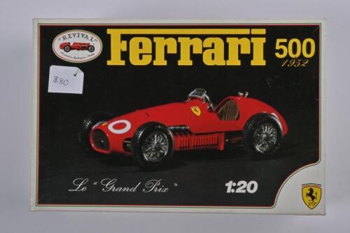 FERRARI: A Revival 1:20 scale 1952 Ferrari 500 plastic model kit