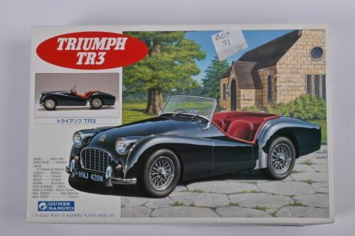 TRIUMPH: A Gunze Sangyo 1:24 scale Triumph TR3 plastic model kit