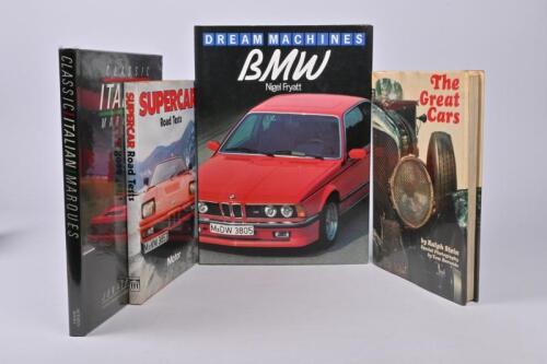 CARS: Four hardcover books covering cars. 1969 edition of 'The Great Cars' hardcover book by Ralph Stein