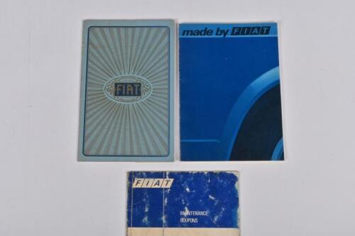 FIAT: Three Fiat publications. 1970 FIAT Maintenance Coupons