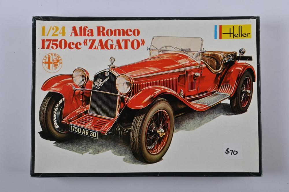 ALFA ROMEO: A Heller 1:24 scale Alfa Romeo 1750cc ZAGATO plastic
