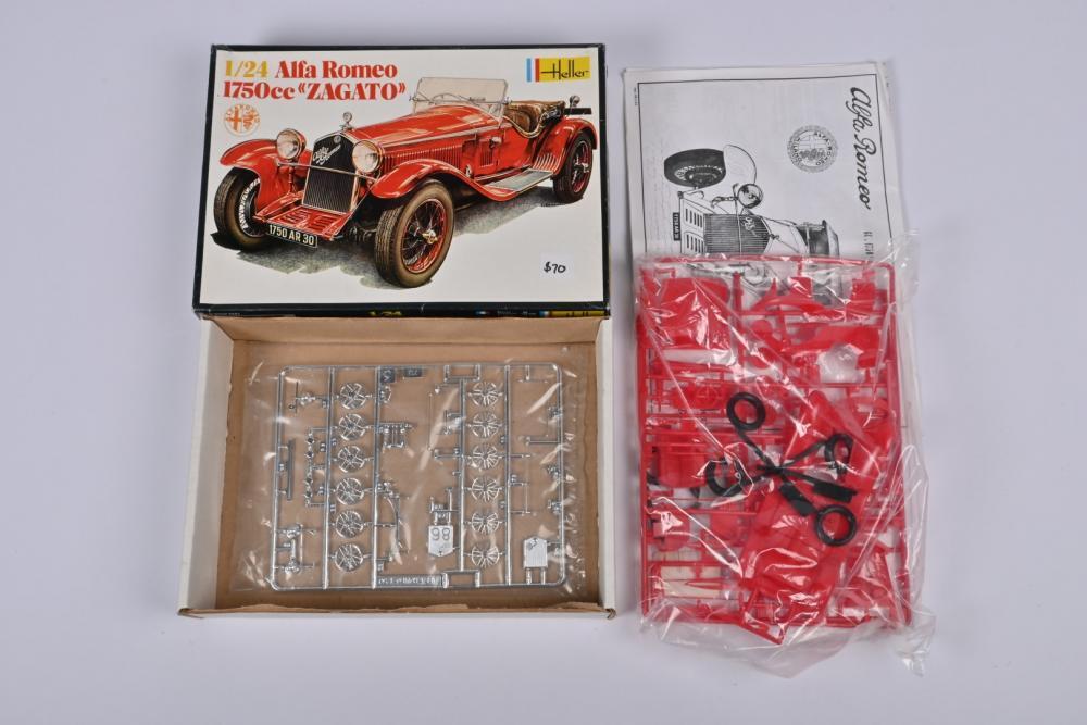 ALFA ROMEO: A Heller 1:24 scale Alfa Romeo 1750cc ZAGATO plastic