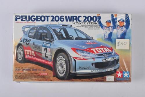 PEUGEOT: A Tamiya 1:24 scale 2002 Peugeot 206 WRC plastic model kit