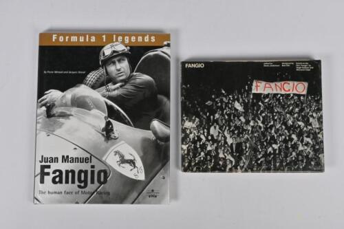 FANGIO: Two hardcover books detailing the career of Juan Manuel Fangio. 'FANGIO' edited by Denis Jenkinson