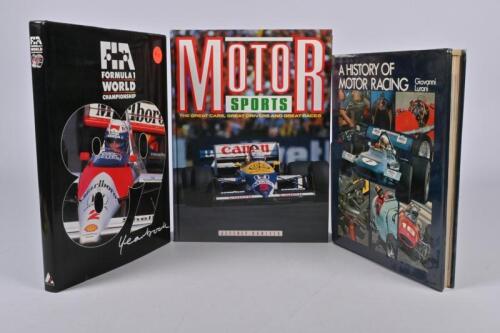 MOTOR RACING HISTORY: A small group of hardcover books detailing motor racing history. 1989 'FIA Formula 1 World Championship Yearbook'