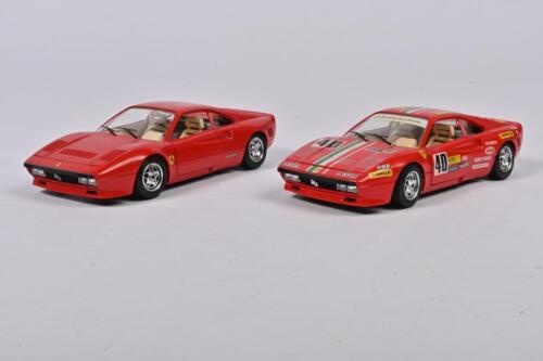 BBURAGO: Two Bburago 1:24 scale 1984 Ferrari GTO models. Street and racing versions