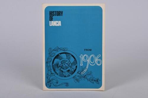 LANCIA: 'HISTORY OF LANCIA' softcover booklet by Ferruccio Bernado
