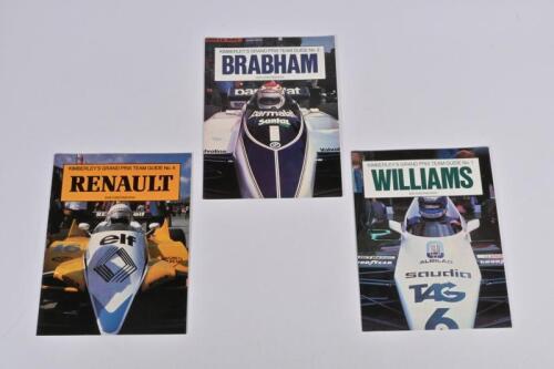 KIMBERLEY'S GRAND PRIX TEAM GUIDE: Three Kimberley's Grand Prix Team Guides. Brabham, Renault, Williams Team Guides