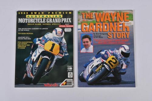 MOTORCYCLES: Two motorcycle publications. '1989 Australian Motorcycle Grand Prix Official Programme'
