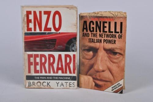 ITALIAN: Two softcover novels covering Italian industrialists. 'ENZO FERRARI' by Brock Yates