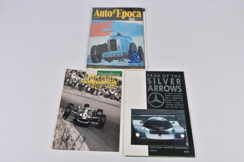 RACING: Three publications dealing with motor racing. 'Year of the Silver Arrows 1989-90' magazine
