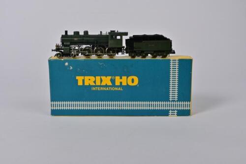 TRIX HO: A circa 1980sTrix H0 International 2408 4-6-0 Bavarian livery locomotive, with motor in bogie tender, boxed, with packing slip and instructions