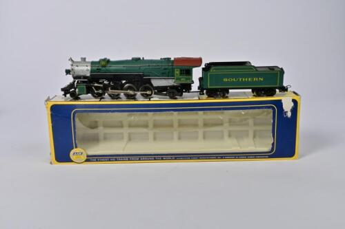 RIVAROSSI / AHM: A 1980s H0 1230 2-8-2 'Southern Railway' steam locomotive, within incorrect box