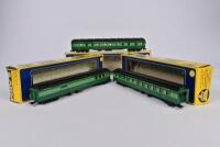RIVAROSSI / AHM: Three 1980 H0 'Southern Railway Crescent Limited' coaching's including a dining car '3159', William Moultrie passenger brake, and passenger coach '2912', excellent condition, boxed with two lacking plastic inserts.