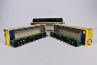 RIVAROSSI / AHM: Three 1980 H0 'Southern Railway Crescent Limited' coaching's including a dining car '3159', William Moultrie passenger brake, and passenger coach '2912', excellent condition, boxed with two lacking plastic inserts. - 3
