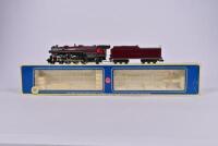 RIVAROSSI /AHM: A Rivarossi / AHM H0 5087 4-6-2 Heavy Pacific - Chicago 'Alton' steam locomotive and 6x6 tender, boxed, possibly plastic lining of box not original for this model.