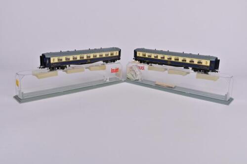 JOUEF: Two Jouef Rivera Blue wagon lit Second Class Pullman coaches.