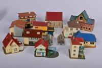 TRACK SIDE BUILDINDS: A collection of mainly resident buildings, some by Faller - 2