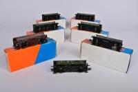ROCO: Seven Roco four wheel suburban coaches, including the German produced 4208, 4207, 4206S , 4207S, 44230 and an American 4200, one unboxed. - 3