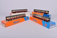 ROCO: Four Roco DB coaches including a panorama 4265S, restaurant car4267 and two coaches 4257S & 4266S, in excellent boxed condition - 2