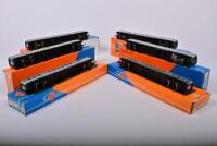 ROCO: Six Roco DB 'Silverfish' 2nd class coaches in silver, incorrect boxes - 3