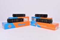 ROCO: Four Roco 6-wheel DB coaches, one 1st class 4214B, two 2nd class 4214S/4215 and one baggage car 4216, all boxed - 3